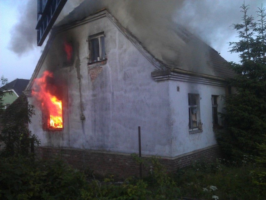 Pożar przy ulicy Pokoju w Szczecinie