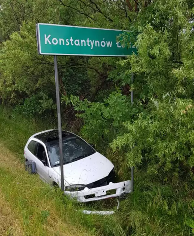 Wypadek pod Konstantynowem Łódzkim na DK71.