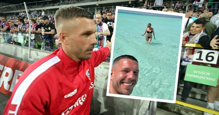 Lukas Podolski nie tak dawno temu wyjechał z rodziną na...