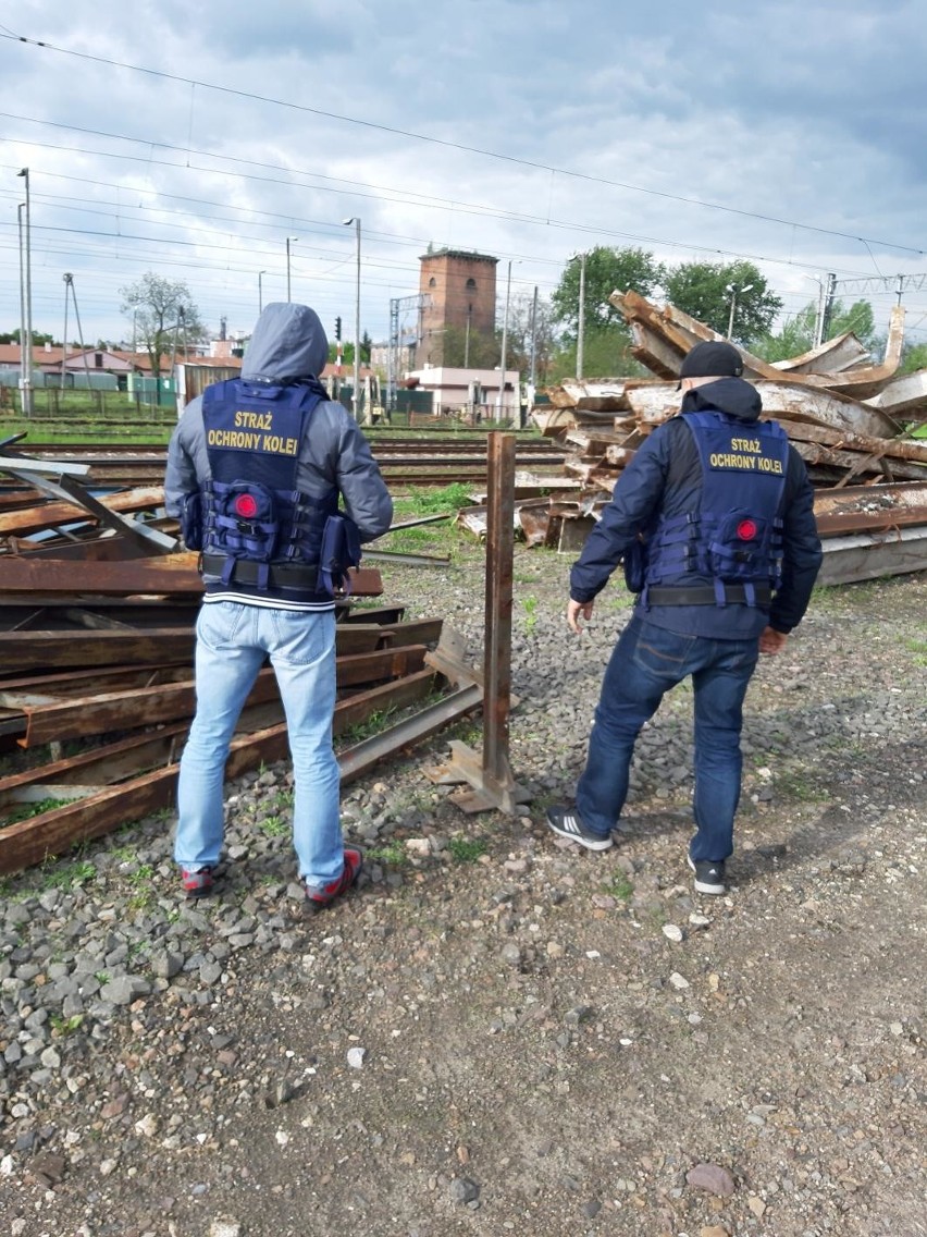 Funkcjonariusze Straży Ochrony Kolei w Przemyślu...