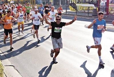 Tomasz Bereziński podczas jednego z maratonów Fot. Archiwum biegacza