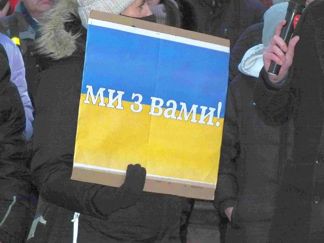 W minioną niedzielę 6 marca w Starachowicach odbył się wiec „Solidarni z Ukrainą”