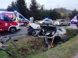 DK 75. Wypadek  w Czhowie, jedna osoba została ranna, droga zablokowana [ZDJĘCIA]