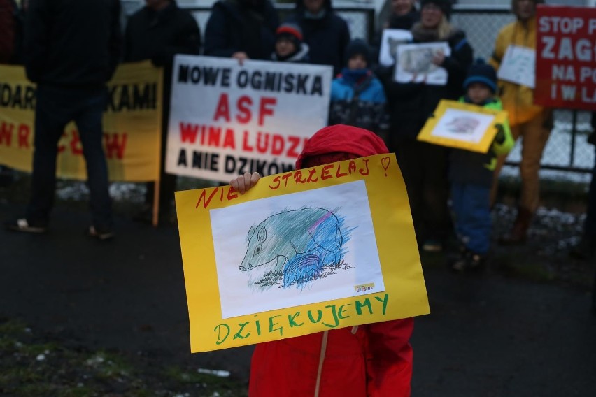 Protest przeciwko polowaniom na dziki