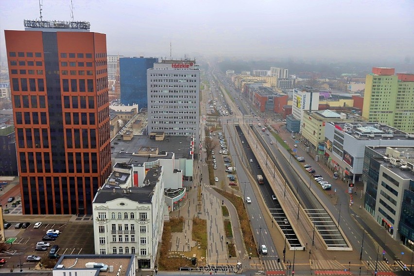 Panorama Łodzi widziana z Hi Piotrkowska. To najwyższy punkt widokowy w mieście! ZDJĘCIA