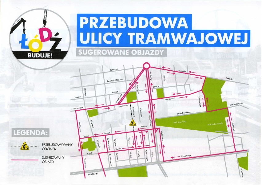 Zamykają ul. Tramwajową w Łodzi, wyburzą wiadukt [objazdy - mapa]