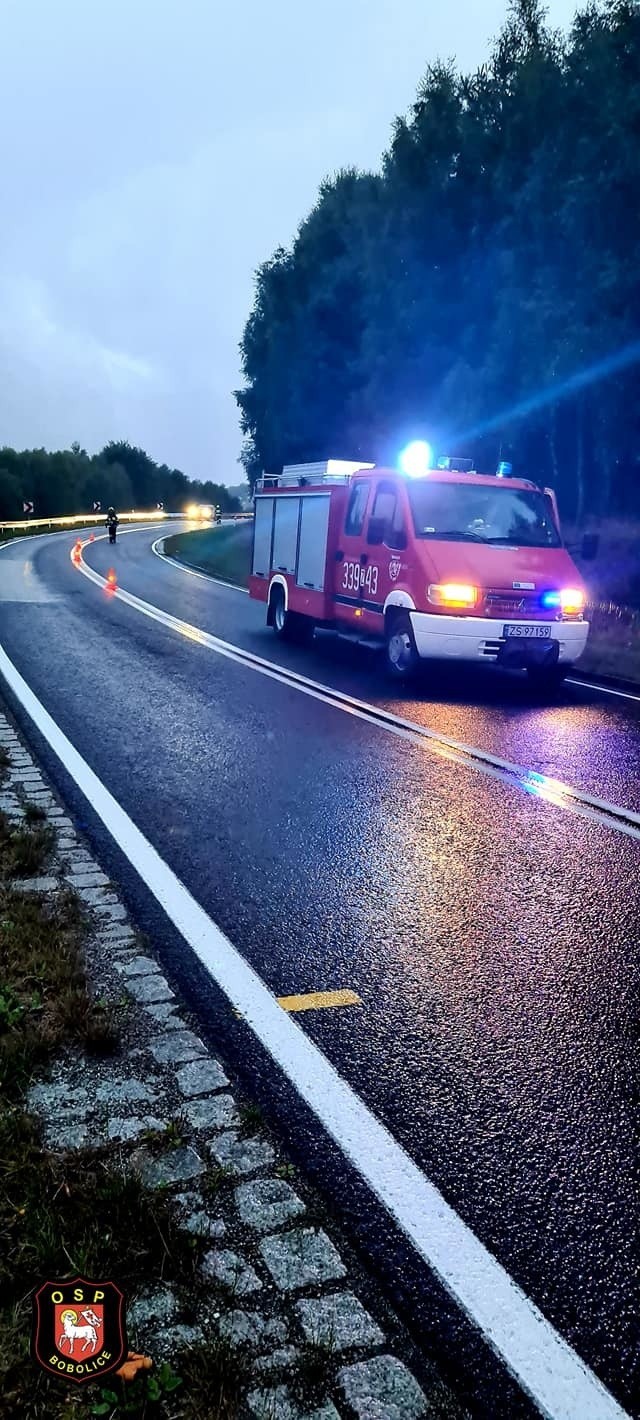 Wypadek na DK nr 25 koło Bobolic