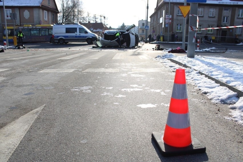 Wypadek na ulicy Szczecińskiej w Słupsku