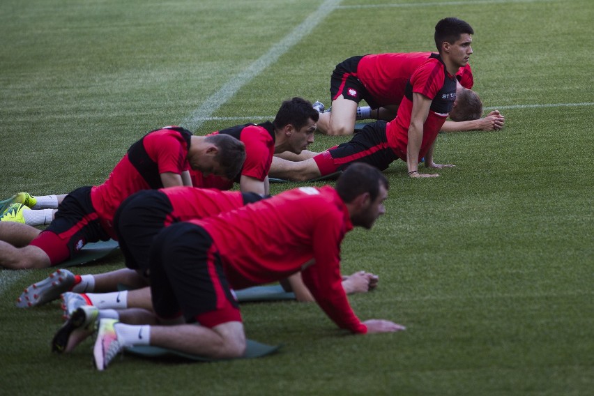 Trening reprezentacji Polski przed meczem z Litwą