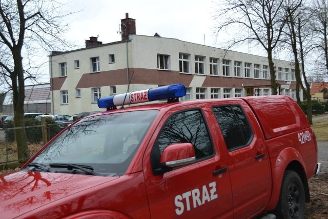 Pożar w budynku szkoły w Polnicy