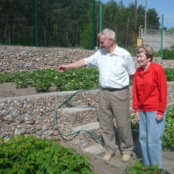 - Gdybyśmy się zgodzili na położenie rur, ten murek zostałby zniszczony - mówią państwo Zielińscy