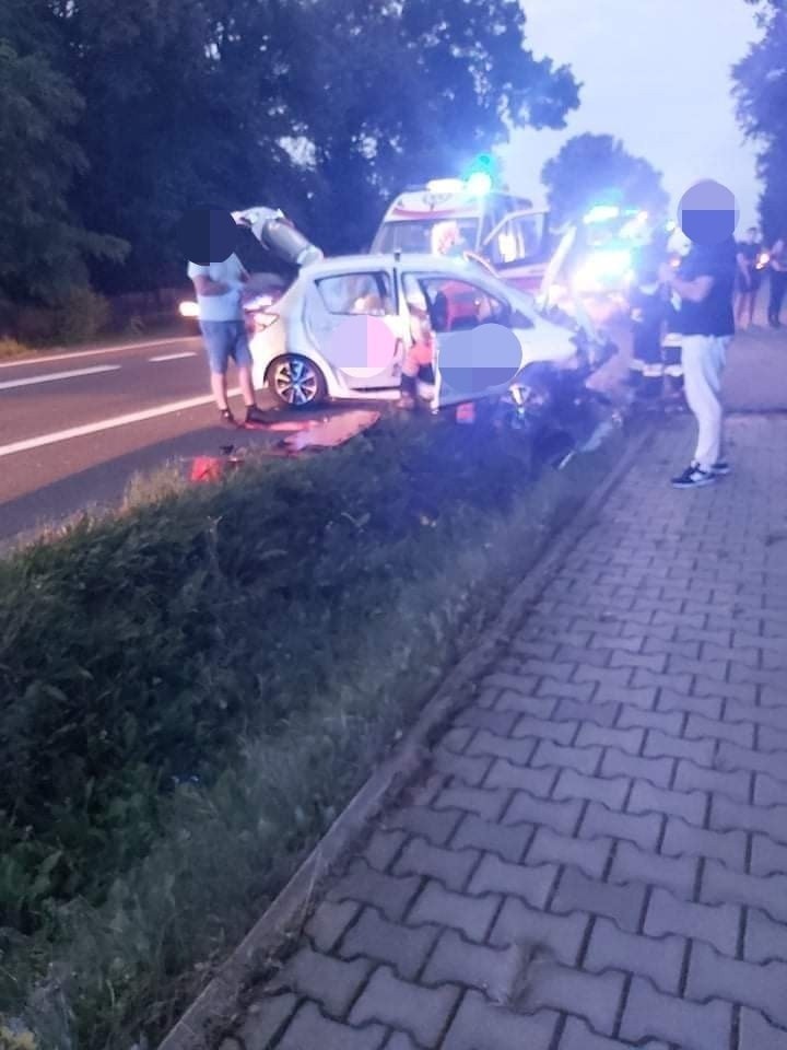 Wypadek na drodze krajowej w Słomnikach