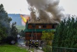 Zakopane. Pożar drewnianego domu jednorodzinnego na ul. Bogańskiego 