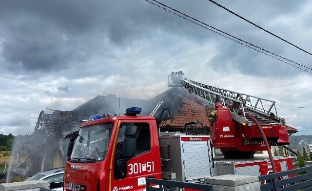 Na miejscu wtorkowej akcji strażaków w Brzezinach