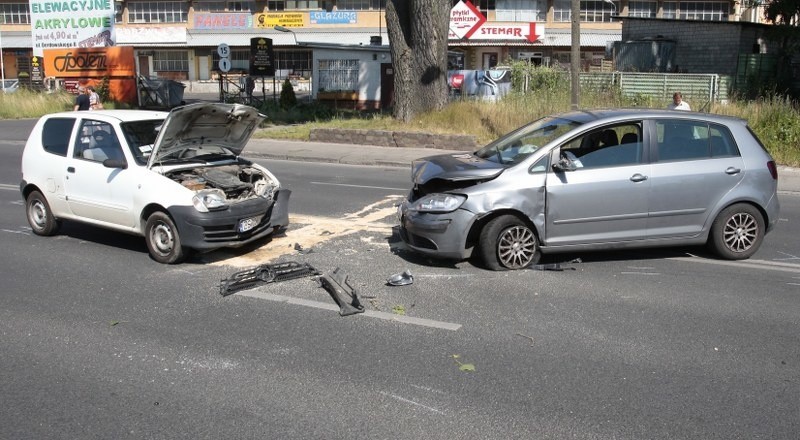 Karambol na Derdowskiego w Szczecinie