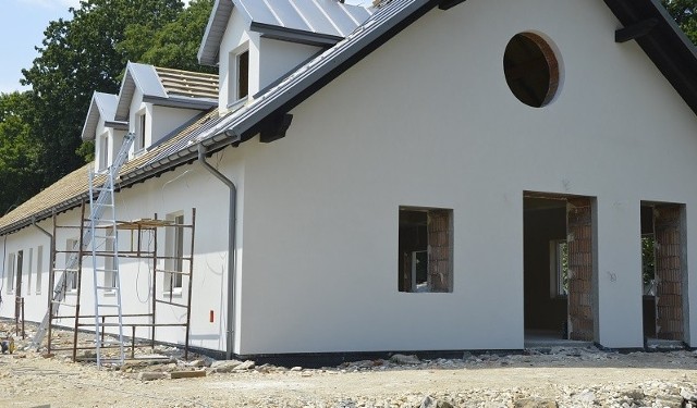 Tak wygląda budynek, w którym będzie się mieścił browar i restauracja. Trwa budowa.