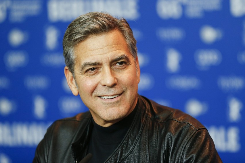 Aktor George Clooney podczas konferencji prasowej filmu...