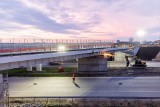 Montaż konstrukcji nowego wiaduktu nad autostradą A1 w Pyrzowicach