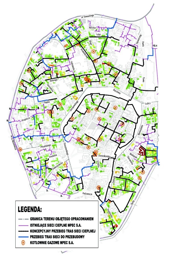 Plan rozbudowy miejskiej sieci ciepłowniczej w centrum Krakowa