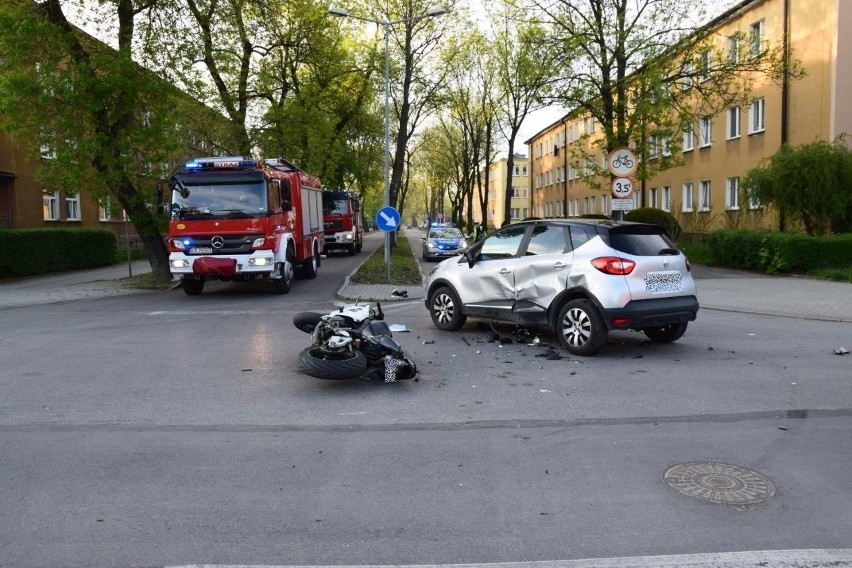 Wypadek na skrzyżowaniu ul. Traugutta i Ks. Indyka