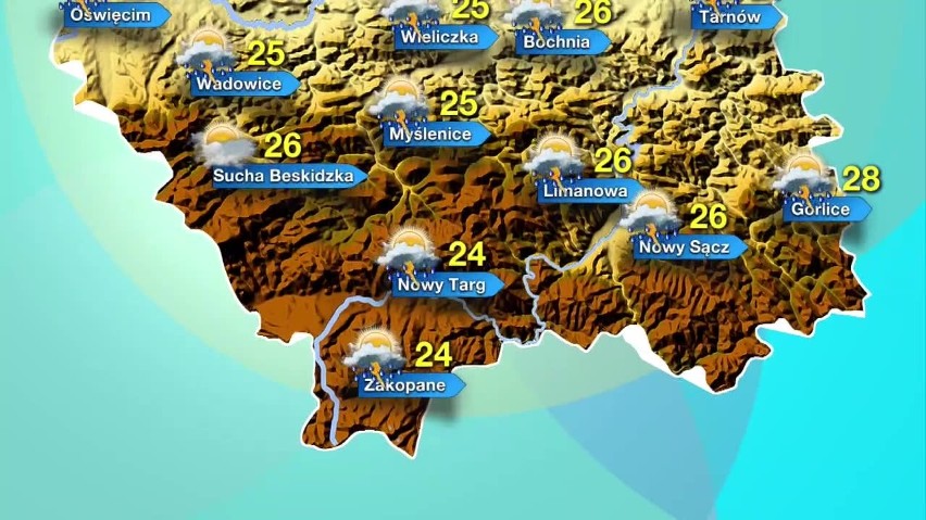 Prognoza pogody dla Małopolski na środę, 30 czerwca