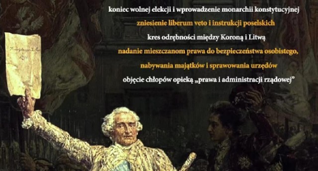 Kadr z filmu Jan Matejko "Konstytucja 3 maja 1791 roku"