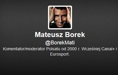 Twitterowy profil Mateusza Borka