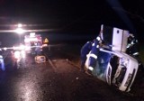 Groźny wypadek na remontowanym odcinku drogi Gorzów Śląski - Praszka