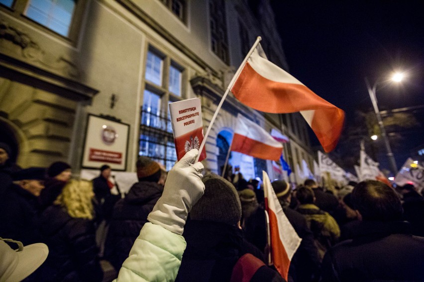 Protest przed Sądem Okręgowym w Gdańsku, 23 listopada 2017...