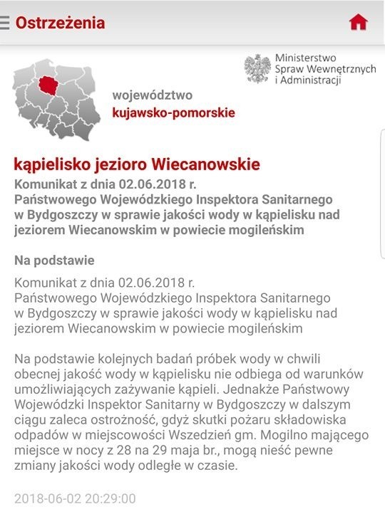 Jezioro Wiecanowskie w powiecie mogileńskim: tutaj lepiej się nie kąp [OSTRZEŻENIE RSO]