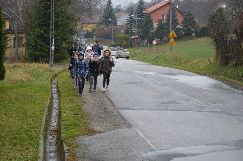 Nowy Sącz. Walczą o budowę chodnika przy ul. Długoszowskiego. Prezydent zapowiada realizację inwestycji [ZDJĘCIA]