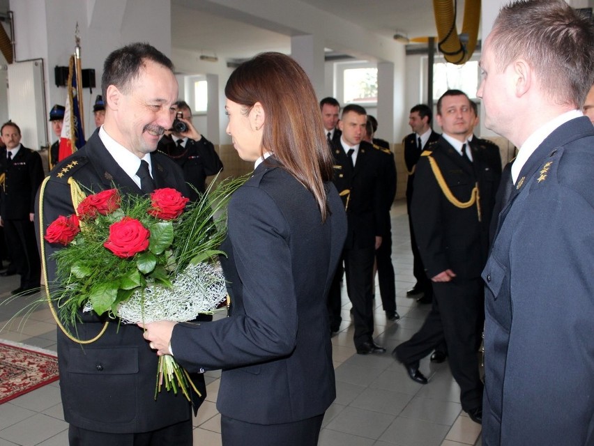 Uroczystość pożegnania komendanta straży pożarnej w Oleśnie...