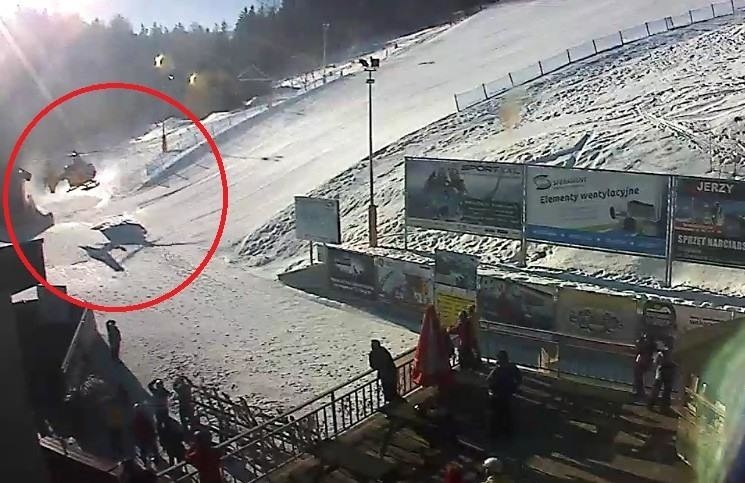 Wypadek na wyciągu narciarskim w Wiśle Soszowie. Z kanapy...
