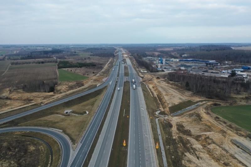 Tak obecnie wygląda odcinek F autostrady A1, między węzłami...