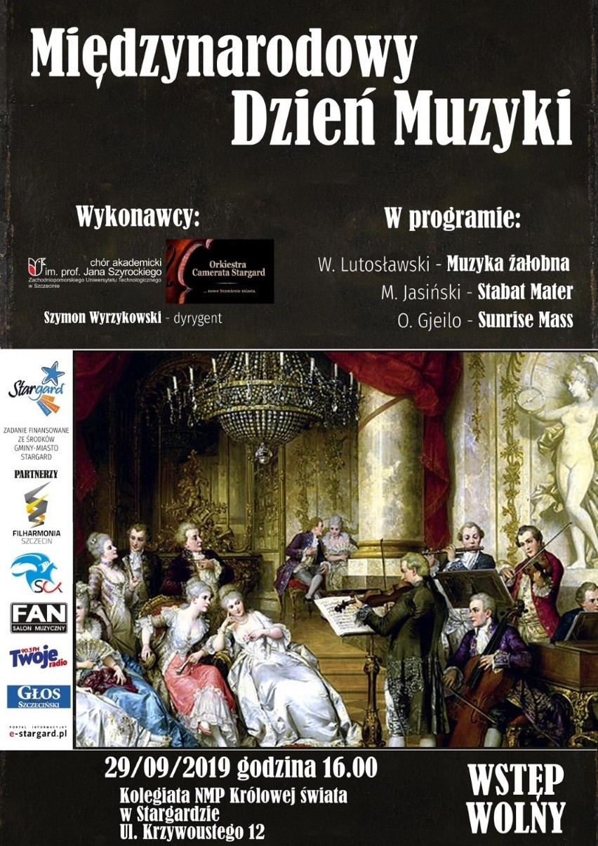 Z okazji Międzynarodowego Dnia Muzyki Orkiestra Camerata Stargard zagrała z Chórem Akademickim im. prof. Jana Szyrockiego ZUT Szczecin