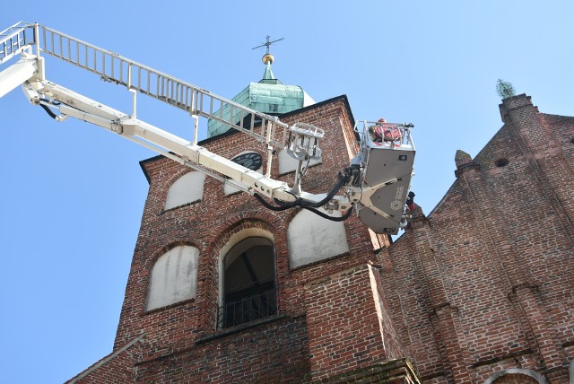 Wielka akcja strażaków w Bazylice Mniejszej i Sanktuarium św. Józefa w Sieradzu