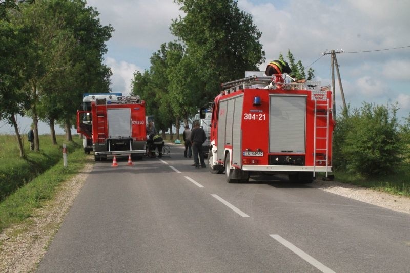 Wypadek na drodze Morawica - Pińczów