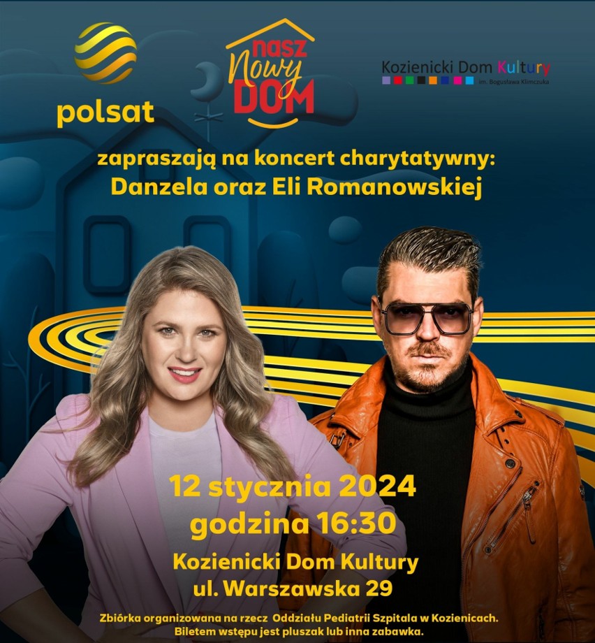 Elżbieta Romanowska i Danzel zapraszają na koncert charytatywny dla dzieci telewizji Polsat w Kozienicach. Posłuchaj ich