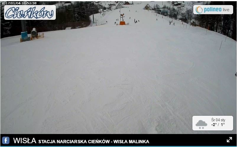 Warunki narciarskie w Beskidach 4.1.2017 Duże opady śniegu i dobre warunki [ZDJĘCIA Z KAMEREK]