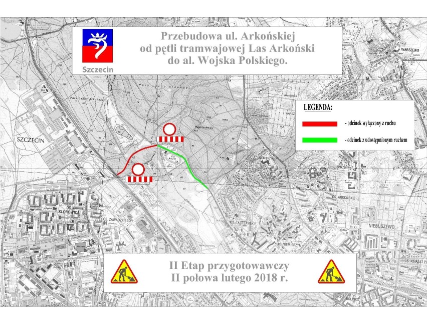 Rusza wielka przebudowa ul. Arkońskiej w Szczecinie. Powstanie nowoczesna trasa [TERMINY, OBJAZDY, MAPY]