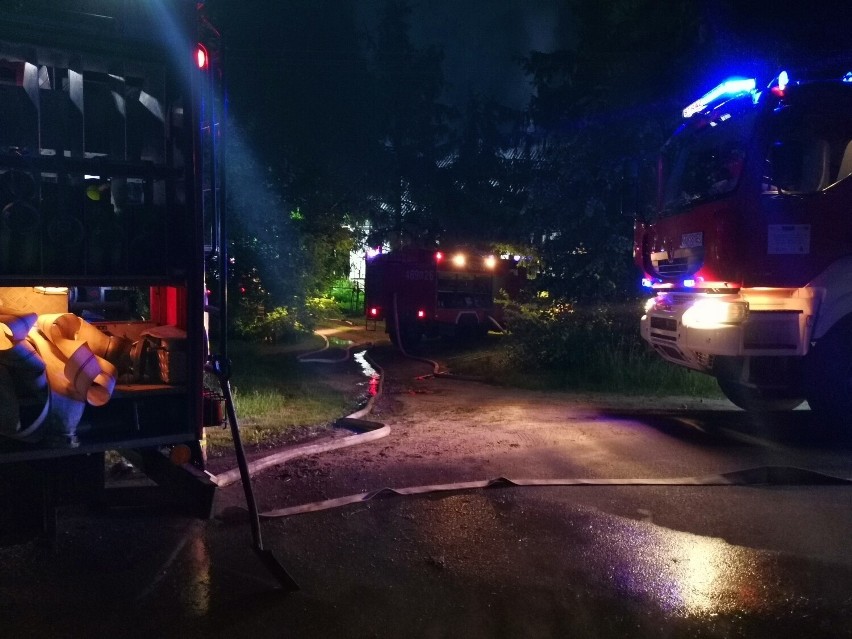 Pożar poddasza w gminie Prabuty
