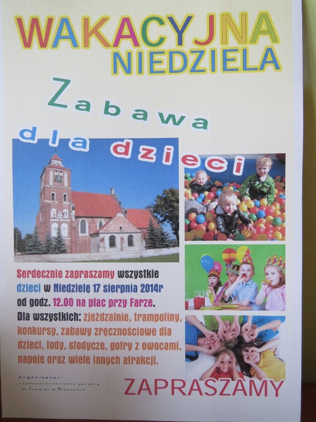 Początek zabawy o nazwie "Wakacyjna niedziela" o godz. 12