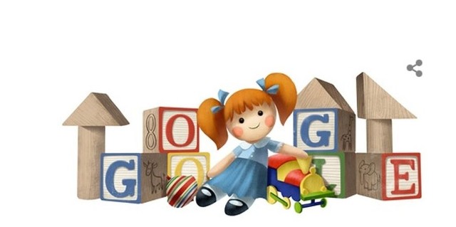 Z okazji Dnia Dziecka Google dało Doodle.