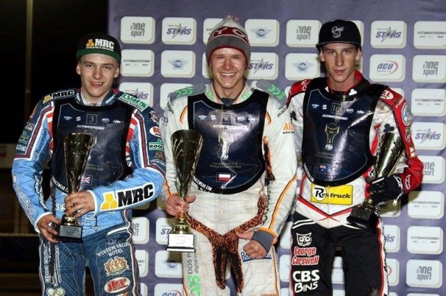 Robert Lambert, Krystian Pieszczek i Max Fricke na podium