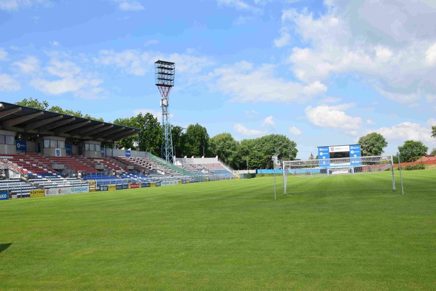 Stadion Odry w przededniu restartu 1 ligi w Opolu.