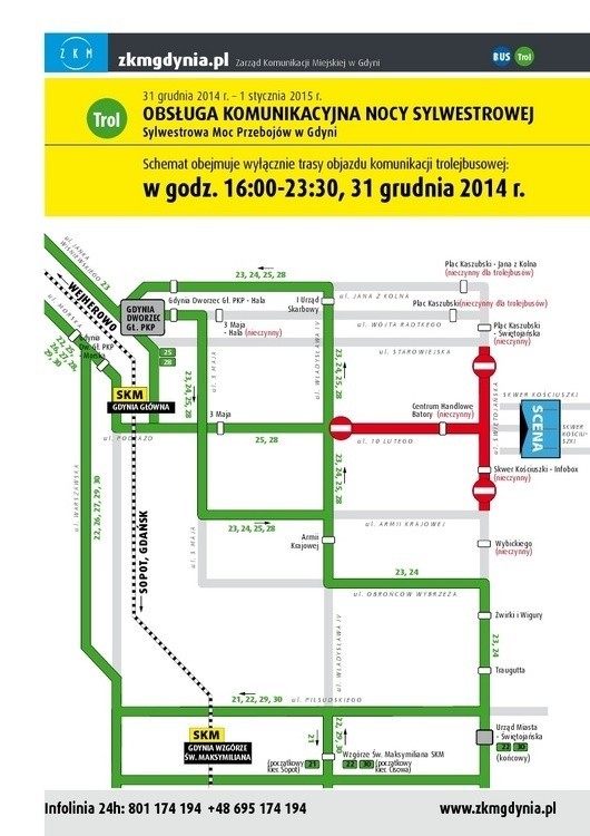 Sylwester 2014/2015 z Polsatem w Gdyni. Zmiana organizacji ruchu i komunikacji [MAPA,PLAN IMPREZY]