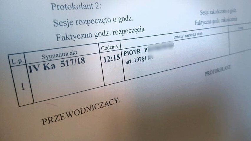 W Gorzowie ruszył proces apelacyjny ginekologa Piotr P. Jest...