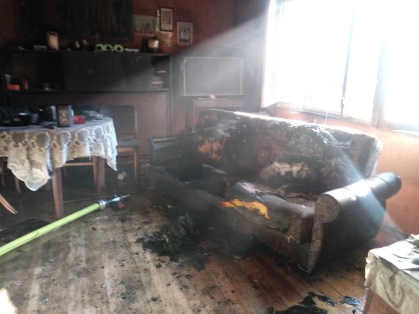 Pcim. Tragiczny pożar drewnianego domu. Zginął mężczyzna