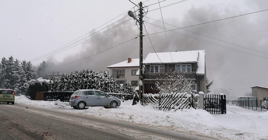 Pożar drewnianego domu w Liszkach