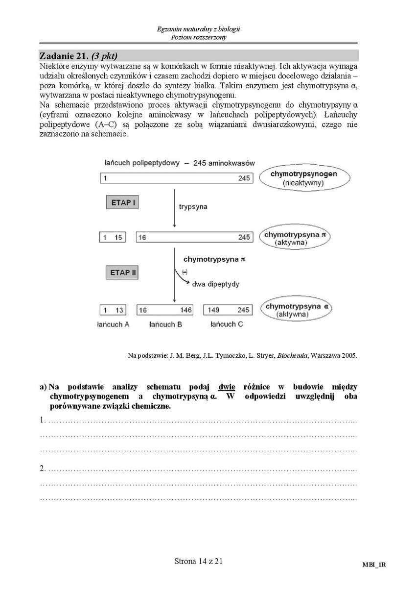 Stara matura 2016: Biologia rozszerzona [ODPOWIEDZI, ARKUSZ...